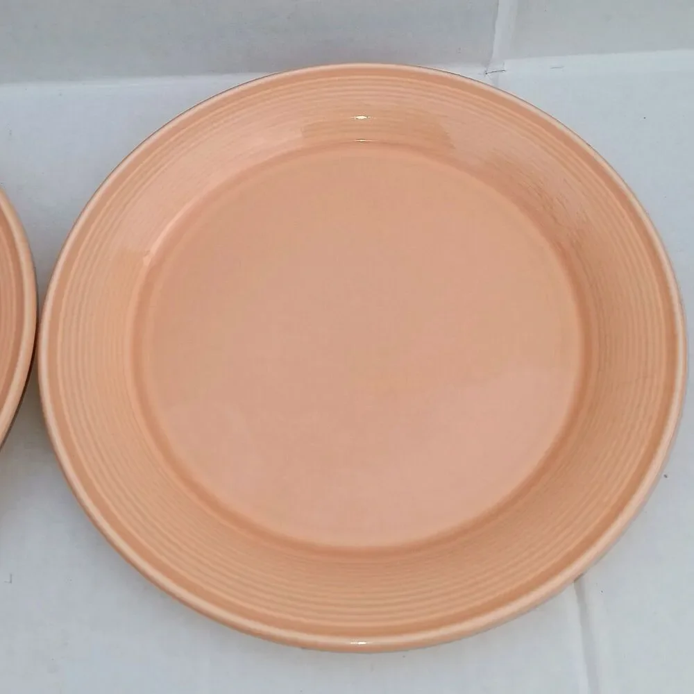 Vintage Nancy Calhoun Light Peach Salad Plate-Set Of 4-Stoneware-8